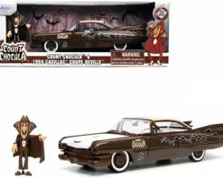 1959 Cadillac Coupe DeVille W/ Count Chocula Figurine, Brown - Jada Toys - 1/24 Scale Diecast Car