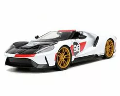 2021 Ford Gt #98, White - Jada Toys 32700/4 - 1/24 Scale Diecast Model Toy Car