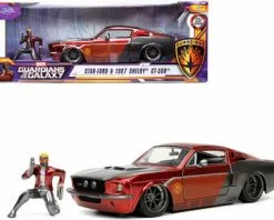 1967 Ford Mustang Shelby GT-500 With Star-Lord Figurine, Guardians Of The Galaxy - Jada Toys 32915/4 - 1/24 Scale Diecast Model Toy Car