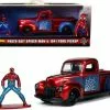 Jada Toys 1941 Ford Pickup Truck & Proto-Suit Spider-Man Figurine, Spiderman - Jada 33075 - 1/32 Diecast Car -Diecast Cars Store 33075 jada red 1941 ford pickup truck and proto suit spider man figurine spiderman diecast toy car 1 04343.1635261778.386.513