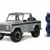 1973 Ford Bronco Pickup Truck With Extra Wheels, Gray - Jada Toys 33849 - 1/24 Scale Diecast Car -Diecast Cars Store 33849 JADA JT 1973 Ford Bronco w Extra Wheels 124 1 02256.1655319251.386.513
