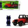 1992 Jeep Wrangler DV8 Off-Road With Extra Wheels, Red - Jada Toys 33851 - 1/24 Scale Diecast Car -Diecast Cars Store 33851 jada red 1992 jeep wrangler dv8 off road with extra wheels diecast toy car 1 14474.1658525260.386.513