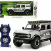 2021 Ford Bronco With Extra Wheels, Gray Metallic - Jada Toys 33852 - 1/24 Scale Diecast Car -Diecast Cars Store 33852 jada gray 2021 ford bronco with extra wheels diecast toy car 1 21032.1656017097.386.513
