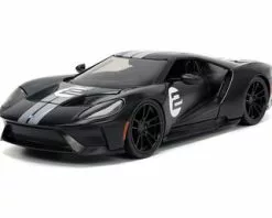 2017 Ford GT #2, Matte Black - Jada Toys 33882 - 1/24 Scale Diecast Model Toy Car