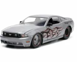 2010 Ford Mustang GT, Silver - Jada Toys 34039/4 - 1/24 Scale Diecast Model Toy Car