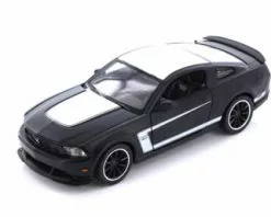 2012 Ford Mustang Boss 302 Hard Topwith White - Showcasts 34269 - 1/24 Scale Diecast Model Toy Car