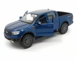 2019 Ford Ranger Pickup Truck, Blue - Showcasts 34521 - 1/27 Scale Diecast Model Toy Car
