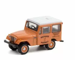 Westhaven Pharmacy 24 Hr Delivery 1974 Jeep DJ-5, Copper/Bronze And White - Greenlight 35200B/48 - 1/64 Scale Diecast Model Toy Car