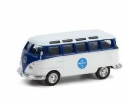 1964 Volkswagen Samba Bus - Pan Am Airways, White And Blue - Greenlight 36020/48 - 1/64 Diecast Car