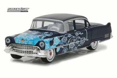 1955 Cadillac Fleetwood Series 60, Black With Blue - Greenlight 37120/48 - 1/64 Scale Diecast Car 3 1955 Cadillac Fleetwood Series 60, Black With Blue - Greenlight 37120/48 - 1/64 Scale Diecast Car