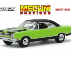 1969 Plymouth HEMI GTX, Lime Green And Black - Greenlight 37190C/48 - 1/64 Scale Diecast Car