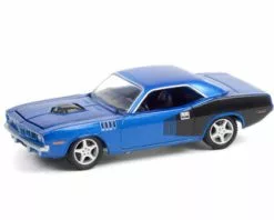 1971 Plymouth Barracuda Custom Hardtop (Lot #720), Blue - Greenlight 37230C/48 - 1/64 Diecast Car