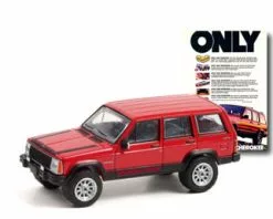 1984 Jeep Cherokee Chief, Red With Black - Greenlight 39080F/48 - 1/64 Scale Diecast Model Toy Car