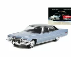 1972 Cadillac Sedan DeVille , Blue - Greenlight 39100D/48 - 1/64 Scale Diecast Model Toy Car
