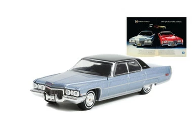 1972 Cadillac Sedan DeVille , Blue - Greenlight 39100D/48 - 1/64 Scale Diecast Model Toy Car 3 1972 Cadillac Sedan DeVille , Blue - Greenlight 39100D/48 - 1/64 Scale Diecast Model Toy Car