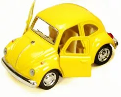 1967 Volkswagen Classic Beetle, Yellow - Kinsmart 4026D - 3.75Diecast Car (New, But NO BOX)