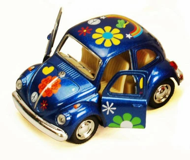 1967 Volkswagen Classic Beetle W/Decals, Blue - Kinsmart 4026DF - 3.75Diecast Car (New, But NO BOX) 3 1967 Volkswagen Classic Beetle W/Decals, Blue - Kinsmart 4026DF - 3.75Diecast Car (New, But NO BOX)