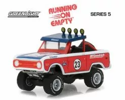 1966 Ford Baja Bronco Off-Road Truck, Red W/blue - Greenlight 41050C/48 - 1/64 Scale Diecast Car