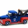 Greenlight Standard Oil 1954 Ford F-100 Towwith Drop-in Tow Hook 41130A/48 1/64 Scale Diecast Model Toy Car -Diecast Cars Store 41130A 48 GL Running on Empty Series 13 164 1 52624.1637363473.386.513