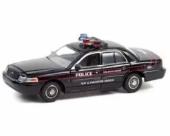 2001 Ford Crown Victoria Police Interceptor , Black - Greenlight 42970D - 1/64 Scale Diecast Car