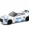 Greenlight Stockholm Police 2014 Nissan GT-R (R35)and Blue - 42980D/48 - 1/64 Scale Diecast Model Toy Car -Diecast Cars Store 42980D 48 GL Hot Pursuit S40 164 1 25306.1646750584.386.513