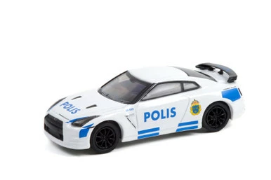 Greenlight Stockholm Police 2014 Nissan GT-R (R35)and Blue - 42980D/48 - 1/64 Scale Diecast Model Toy Car 3 Greenlight Stockholm Police 2014 Nissan GT-R (R35)and Blue - 42980D/48 - 1/64 Scale Diecast Model Toy Car
