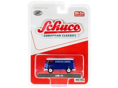 Volkswagen T1 Panel Bus - Porsche Diesel, Blue - Schuco 4800 - 1/64 Scale Diecast Model Toy Car 3 Volkswagen T1 Panel Bus - Porsche Diesel, Blue - Schuco 4800 - 1/64 Scale Diecast Model Toy Car