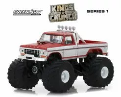 Ford F-250, Red With White - Greenlight 49010E/48 - 1/64 Scale Diecast Model Toy Car