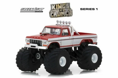 Ford F-250, Red With White - Greenlight 49010E/48 - 1/64 Scale Diecast Model Toy Car 3 Ford F-250, Red With White - Greenlight 49010E/48 - 1/64 Scale Diecast Model Toy Car