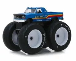 ModelToyCars Kings Of Crunch 1996 Ford F250 Monster Truck-Bigfoot #7, Blue - Greenlight 49050F, 1/64 Diecast Car