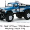 1975 Ford F-250 Monster Truck, Kings Of Crunch - King Kong - Greenlight 49060B - 1/64 Diecast Car -Diecast Cars Store 49060B GL BLUE 1975 Ford F 250 Monster Truck 1 AZ 76701.1610380272.386.513