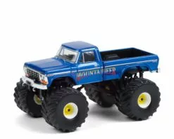 1979 Ford F-250 Monster Truck - West Virginia Mountaineer, Blue - Greenlight 1/64 Diecast Car
