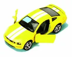 2006 Ford Mustang GT, Yellow - Kinsmart 5091DF - 1/38 Scale Diecast Car (Brand New, But NOT IN BOX)