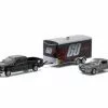 1967 Ford Mustang Eleanor Gone In Sixty W/ 2015 F-150 Car Hauler, Metallic Gray - Greenlight 51008 - 1/64 Scale Diecast Model Toy Car