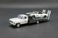 1969 Ford F-350 Ramp Truck And Mustang Trans Am, #33 - Greenlight 51271 - 1/64 Scale Diecast Car