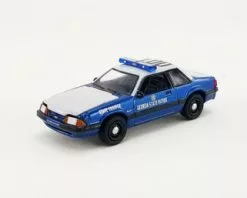 Greenlight Georgia State Patrol 1989 Ford Mustang SSPand White - 51408 - 1/64 Scale Diecast Model Toy Car