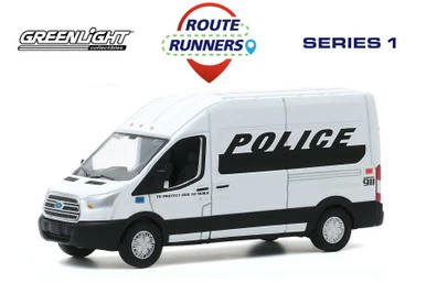 ModelToyCars 2019 Ford Transit Van Police, White And Black - Greenlight 53010D/48 - 1/64 Scale Diecast Car 3 ModelToyCars 2019 Ford Transit Van Police, White And Black - Greenlight 53010D/48 - 1/64 Scale Diecast Car