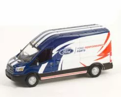 2019 Ford Transit LWB High Roof, Blue And White - Greenlight 53040D 1/64 Scale Diecast Car