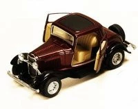 1932 Ford 3-Window Coupe, Burgundy - Kinsmart 5332D - 1/34 Diecast Car (Brand New, But NOT IN BOX)