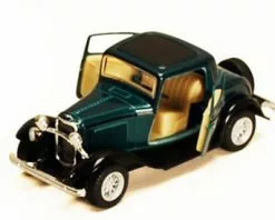 1932 Ford 3-Window Coupe, Green - Kinsmart 5332D - 1/34 Diecast Car (Brand New, But NOT IN BOX)