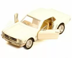 1964 1/2 Ford Mustang, Ivory - Kinsmart 5351D - 1/36 Scale Diecast Car (Brand New, But NOT IN BOX)