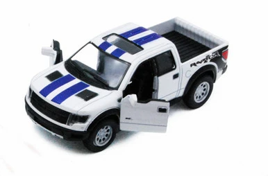 2013 Ford F-150 SVT Raptor SuperCrew Pickup Truck, White - Kinsmart 5365DF - 1/46 Scale Diecast Car 3 2013 Ford F-150 SVT Raptor SuperCrew Pickup Truck, White - Kinsmart 5365DF - 1/46 Scale Diecast Car