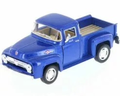 1956 Ford F-100 Pickup, Blue - Kinsmart 5385D - 1/38 Scale Diecast Model Toy Car