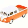1963 Volkswagen Classical Bus Double Cab Pick Up, Orange - Kinsmart 5387D - 1/34 Scale Diecast Model Toy Car (Brand New, But NOT IN BOX) -Diecast Cars Store 5387D KIT ORANGE 1963 VW Bus Double Cab Pickup 134 Diecast Model Toy Car closed az 02 25617.1610382026.386.513