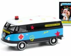 1965 Volkswagen Panel Van Ambulance - Mauled Paul, Black & Blue - Greenlight 1/64 Diecast Car