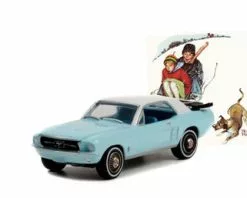 1967 Ford Mustang Coupe, Light Blue - Greenlight 54060D/48 - 1/64 Scale Diecast Model Toy Car