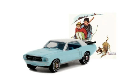 1967 Ford Mustang Coupe, Light Blue - Greenlight 54060D/48 - 1/64 Scale Diecast Model Toy Car 3 1967 Ford Mustang Coupe, Light Blue - Greenlight 54060D/48 - 1/64 Scale Diecast Model Toy Car