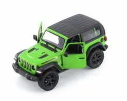 2018 Jeep Wrangler Rubion, Green - Kinsmart 5412DAB - 1/34 Scale Diecast Model Toy Car