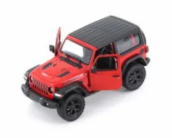 2018 Jeep Wrangler Rubion, Red - Kinsmart 5412DAB - 1/34 Scale Diecast Model Toy Car