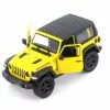 2018 Jeep Wrangler Rubion, Yellow - Kinsmart 5412DAB - 1/34 Scale Diecast Model Toy Car -Diecast Cars Store 5412dab yellow closed top kit 2018 jeep wrangler rubion 1 az 38207.1606865592.386.513